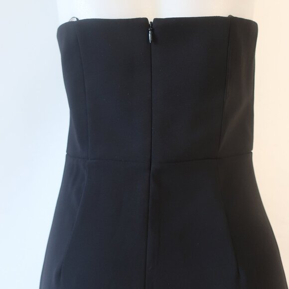 NWT Womens Amanda Uprichard Black Strapless Midi Dress M - Picture 11 of 13